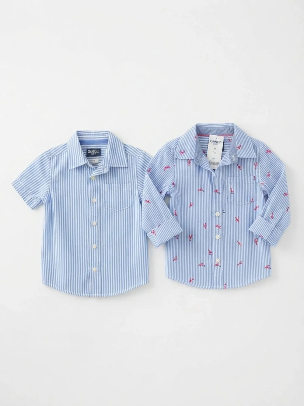 NEW & NWOT! Oshkosh Boys Short & Long Sleeve Dress Shirts Size 3